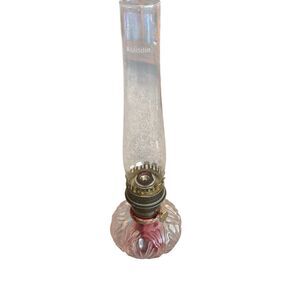 Vintage Aladdin Genie III Model #23 Tall Brass Glass Oil Lamp Base Shade Wick